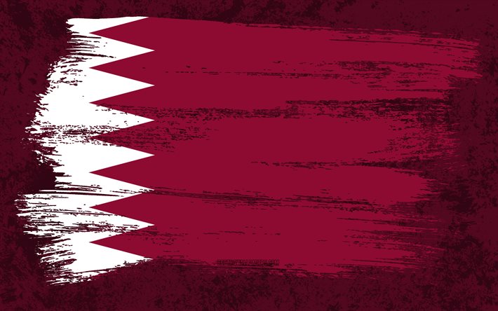 Download wallpapers 4k, Flag of Qatar, grunge flags, Asian countries,  national symbols, brush stroke, Qatari flag, grunge art, Qatar flag, Asia,  Qatar for desktop free. Pictures for desktop free