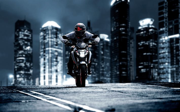 Suzuki GSX-S125, paysages nocturnes, motos 2021, superbikes, pilote, Suzuki GSX-S125 2021, motos japonaises, Suzuki