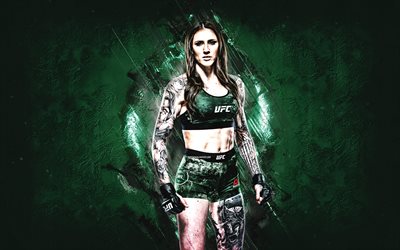 Megan Anderson, MMA, UFC, Australian fighter, stone green background, Ultimate Fighting Championship