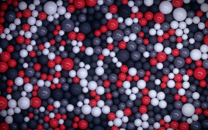 textura de esferas 3d, macro, texturas de bolas, texturas 3d, fundo com esferas, fundos coloridos, esferas 3d, bolas 3d