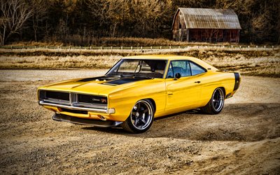 Ringbrothers Dodge Charger Captiv, 4k, retro cars, 1969 cars, muscle cars, HDR, tuning, 1969 Dodge Charger, old cars, Dodge Charger, Dodge