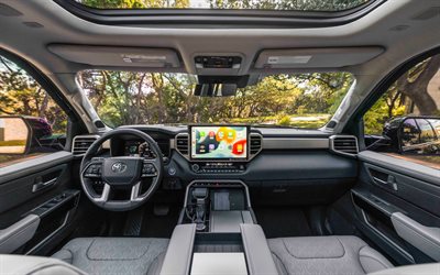 Toyota Sequoia Limited, 4k, interior, 2023 cars, dashboard, Toyota Sequoia inside, 2023 Toyota Sequoia, japanese cars, Toyota