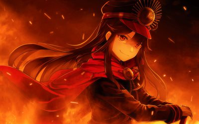 Sorte Grande Ordem, Oda Nobunaga, feminino personagem de anime, retrato, arte, rosto, Anime japon&#234;s