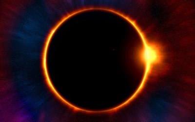 solar eclipse, 4k, galaxy, bright rays, stars, NASA, sci-fi, sun
