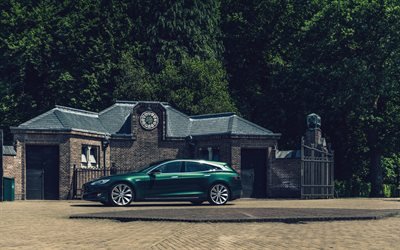Tesla Model S Wagon, 4k, 2018, voitures &#233;lectriques, Tesla