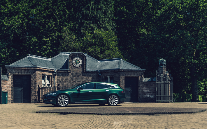 Tesla Model S Araba, 4k, 2018 arabalar, elektrikli araba, Tesla