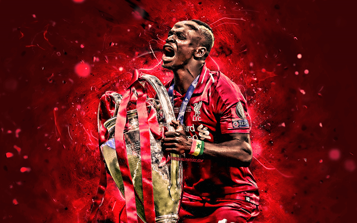 Download wallpapers  Sadio  Mane  with cup senegalese 