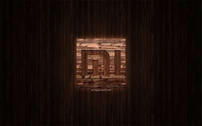 Xiaomi logotipo de madera, logotipo, fondo de madera, Xiaomi, emblemas, marcas, arte en madera