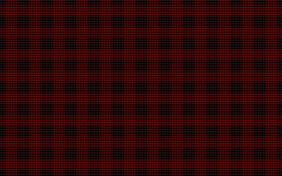 schwarz-rot-pixel-textur-pixel-hintergrund, schwarz-rot kreativen hintergrund, textur mit quadraten