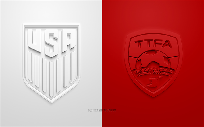 USA vs Trinidad and Tobago, 2019 CONCACAF Gold Cup, football match, promotional materials, North America, Gold Cup 2019, USA national football team, Trinidad and Tobago national football team