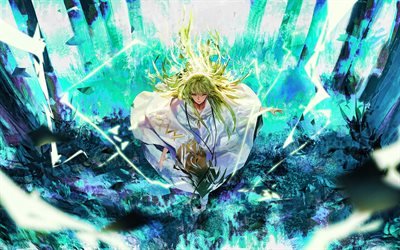 Enkidu, 4k, Fate Grand Order, battle, Fate Series, protagonists, manga, TYPE-MOON