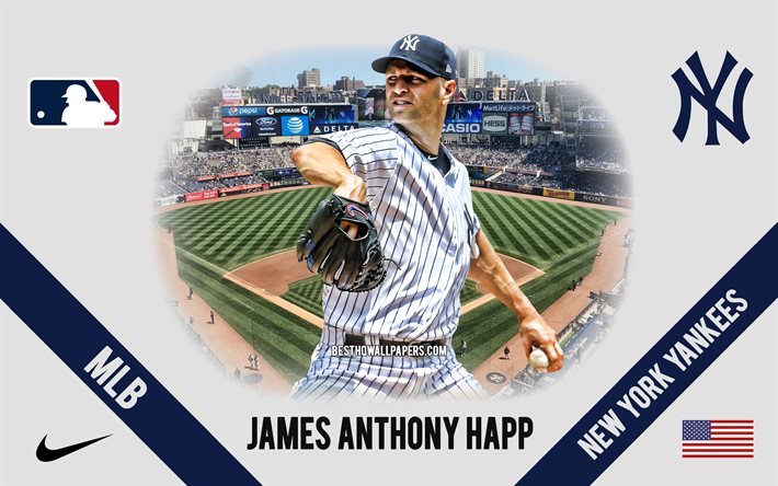 James Anthony Happ, New York Yankees, Americano, Giocatore di Baseball, MLB, ritratto, stati UNITI, baseball, Yankee Stadium, New York Yankees logo, Major League di Baseball