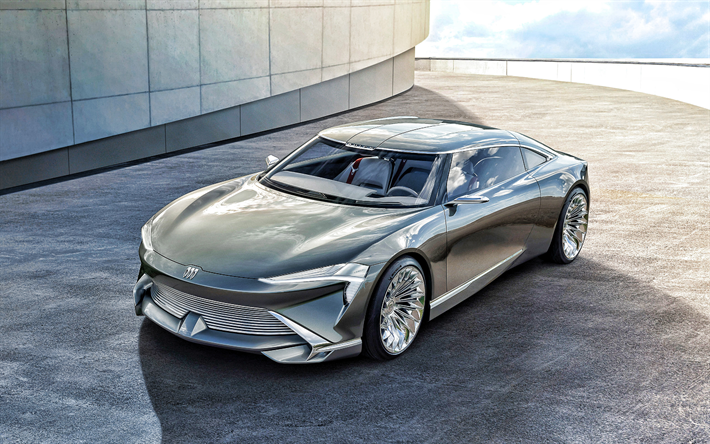 2022, buick wildcat ev, 4k, vista frontale, esterno, concetti, nuova buick wildcat, auto elettriche, auto di lusso, buick