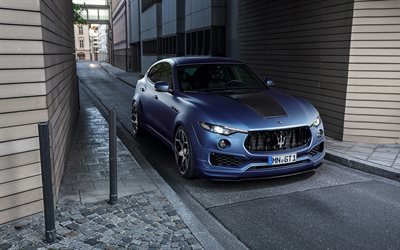 Novitec Maserati Levante Esteso, 2017 arabalar, l&#252;ks arabalar, mavi Levante, tuning, Maserati