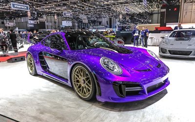 Gemballa Lavin, tuning, 2017 bilar, Porsche 911 Turbo supercars, Porsche