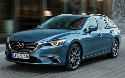 Mazda 6 Wagon, 2017 cars, movement, Mazda6, Mazda