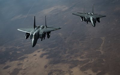 McDonnell Douglas F-15E Strike Eagle, Warplanes in the Sky, United States Air Force, F-15, Fighter Bomber, American Military Aircraft