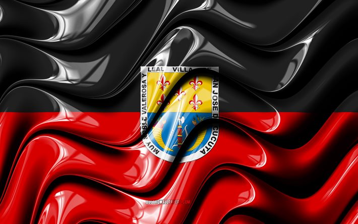 Bandiera Cucuta, 4k, Citt&#224; della Colombia, Sud America, Giorno della Cucuta, Bandiera della Cucuta, arte 3D, Cucuta, citt&#224; colombiane, bandiera Cucuta 3D, Colombia