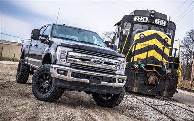 Ford F-250 Super Duty, 2018 voitures, camions, Vus, &#233;tats-unis, train, Ford