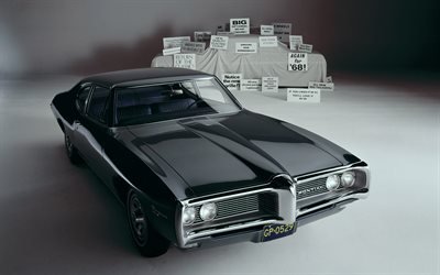 Pontiac LeMans Cup&#234; Esportivo, 1968, Retro, autom&#243;vel, Os carros americanos, Pontiac
