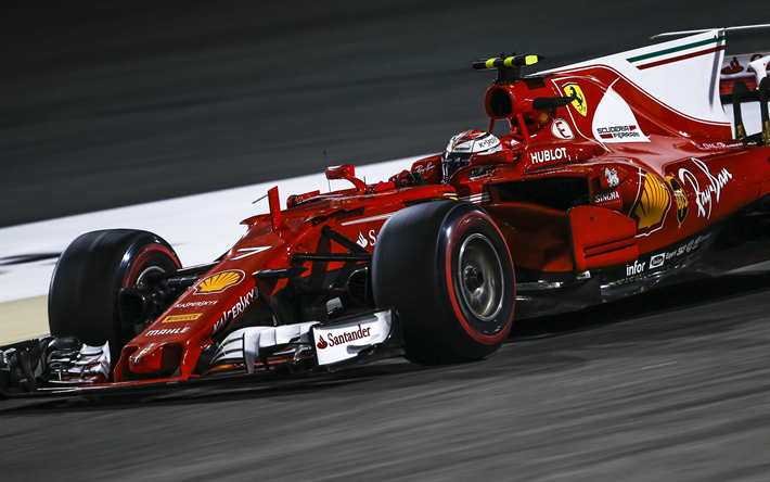 Ferrari SF70H, 1 Kimi Raikkonen, Scuderia Ferrari, Formula, fin yarış&#231;ı, Ferrari&#39;nin