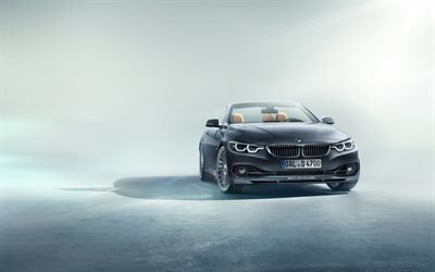 BMW 4-Series البينا, B4 بيتوربو, كابريوليه, 2017, ضبط, BMW M4 للتحويل, منظر أمامي, السيارات الألمانية, BMW