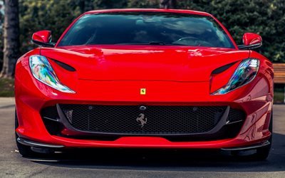 4k, Ferrari 812 Superfast, 2017 arabaları, İtalyan arabaları, sportcars, Ferrari