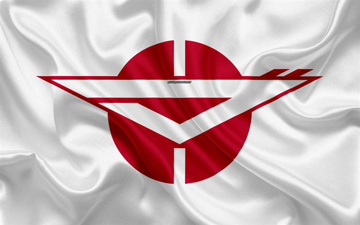 Flag of Zama, 4k, city of japan, silk texture, Zama flag, Japan, japanese cities, art, Asia, Kanagawa Prefecture, Zama