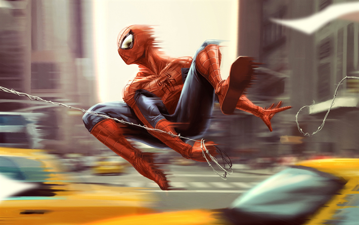 spider-man, kunst, superhelden, comics, hauptfigur, peter parker