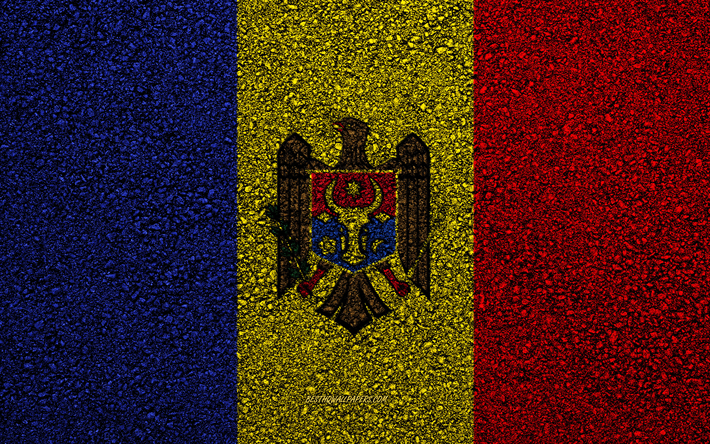 علم مولدوفا, الأسفلت الملمس, العلم على الأسفلت, مولدوفا العلم, أوروبا, مولدوفا, أعلام الدول الأوروبية