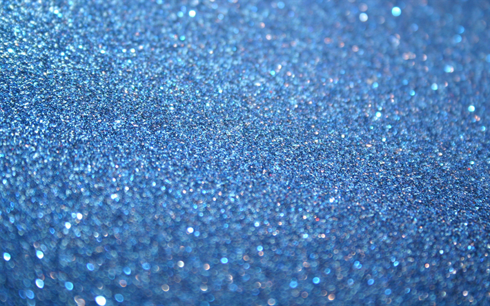 bl&#229; glittrande bakgrund, bl&#229; glitter konsistens, close-up, gnistrar, bl&#229; glittrande konsistens, glitter texturer, glitter bakgrund