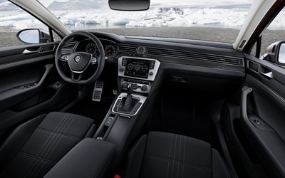 Volkswagen Passat Alltrack, 2019, interior, inside view, new Passat Alltrack, german cars, Volkswagen