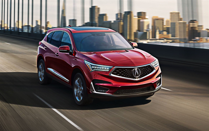 Acura RDX, 2020, exterior, front view, new red RDX, japanese cars, Acura
