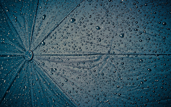 guarda-chuva textura, chuva, guarda-chuva preto, gotas de chuva em um guarda-chuva, guarda-chuva de textura de tecido