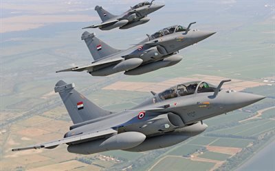 Dassault Rafale, egipcio, aeronaves de combate, la Fuerza A&#233;rea Egipcia, aviones militares, Egipcio combatientes, Egipto