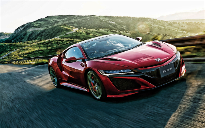 2020, Acura NSX, exterior, red sports coupe, new red NSX, Japanese sports cars, Acura