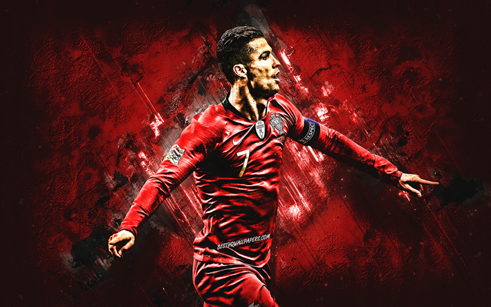 ダウンロード画像 Cristiano Ronaldo ポルトガル語フットボーラー ポルトガル代表サッカーチーム 肖像 Cr7 赤石の背景 サッカー ポルトガル フリー のピクチャを無料デスクトップの壁紙