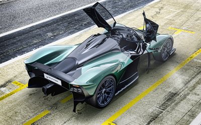 2022, Aston Martin Valkyrie Spider, 4k, top view, exterior, supercar, luxury cars, Valkyrie Spider, British sports cars, Aston Martin