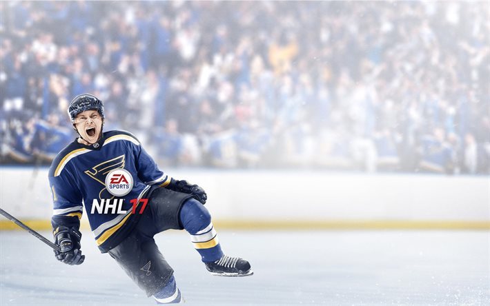 NHL 17, simulador de hockey, cartaz