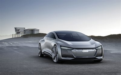 4k, Audi Aicon Concept, 2017 cars, supercars, german cars, Audi