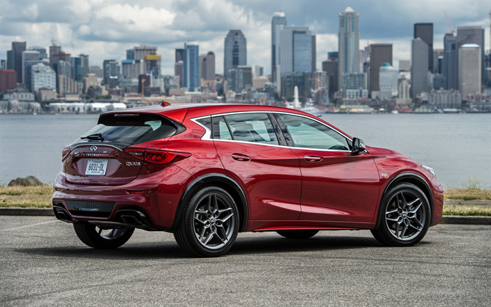Download Wallpapers Infiniti Qx30 17 Compact Crossover Red Qx30 Japanese Cars Infiniti For Desktop Free Pictures For Desktop Free