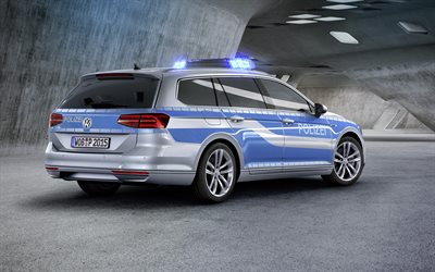 Volkswagen Passat GTE, Hybrid, police car, station wagon, German cars, German Police, Police Passat, Volkswagen