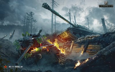 World of Tanks, Chinese tank, WZ-111-5A, WoT, online games, tanks