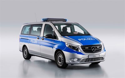 Mercedes-Benz Vito, Tourer PRO, police car, minibus, German police, Germany, BlueTEC, Mercedes
