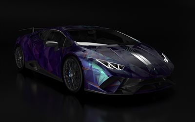 Lamborghini Hurac&#225;n, el ajuste de 2018, los coches, supercars, colorido Huracan, Lamborghini
