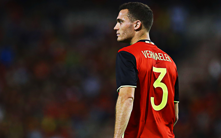 Thomas Vermaelen, 4k, Belgium national football team, portrait, Belgian footballer, Belgium, football