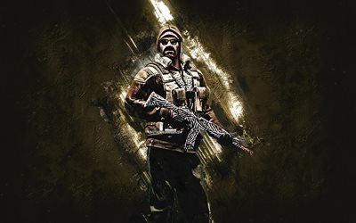 Dragomir, agente CSGO, Counter-Strike Global Offensive, sfondo di pietra verde, Counter-Strike, personaggi CSGO