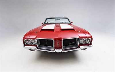 Oldsmobile 442, 1964, F-85, front view, exterior, retro cars, Muscle car, american classic cars, Oldsmobile