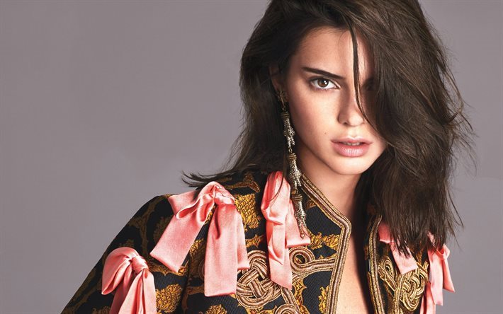 Download wallpapers Kendall Jenner, Portrait, American model, beautiful ...