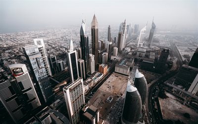 skyscrapers, Dubai, modern city, United Arab Emirates, business centers